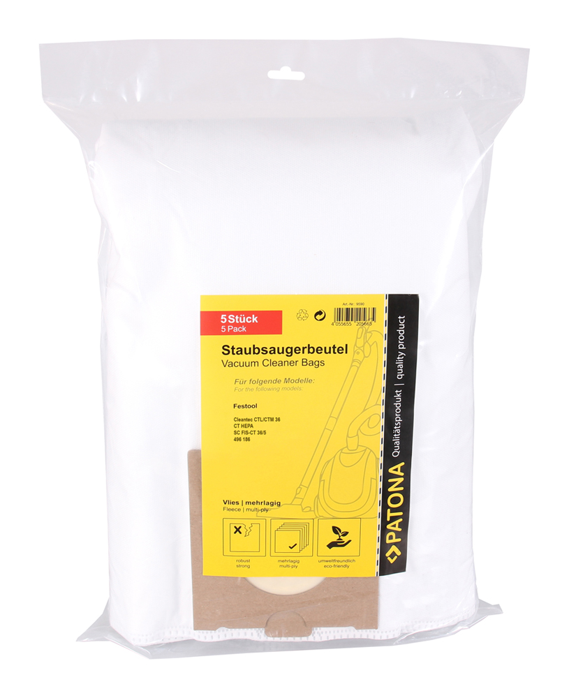 Vrečke za sesalnik Festool Cleantec CT36 / CTL36 / CTM36, 5 kos - slika 4
