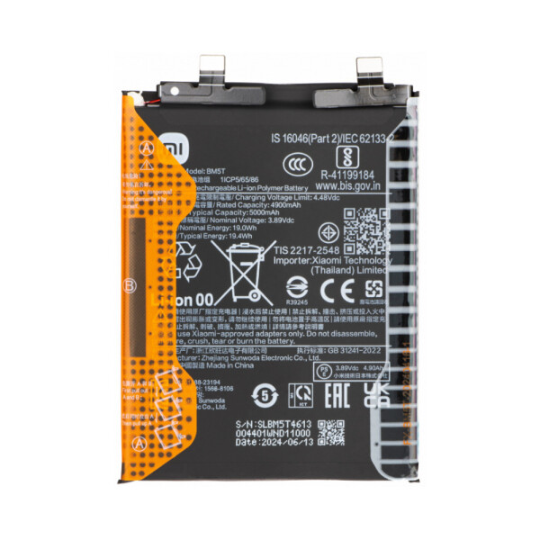 Baterija za Xiaomi 13T / 14T / Poco M6 Pro / X6 Pro, BM5T, originalna, 5000 mAh - slika 2