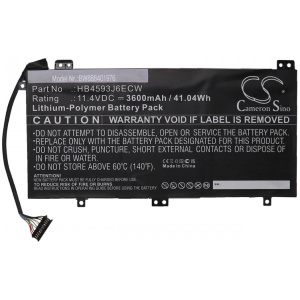 <b>Opis:</b><br><ul><li>Nadomestna baterija je izdelana po zasnovi in tehnologiji nemškega proizvajalca VHBW, kar zagotavlja odlično kvaliteto<br></li><li>Najsodobnejša tehnologija omogoča veliko ciklov polnjenja in praznjenja<br></li><li>Li-Polymer celice so prijazne okolju, obenem pa zagotavljajo delovanje brez spominskega učinka<br></li><li>Termično stikalo ščiti baterijske celice pred pregrevanjem, prenapolnitvijo in kratkim stikom<br></li><li>Visoka kapaciteta baterije, podaljšan čas delovanja pri mirovanju naprave, zelo počasno samopraznjenje<br></li><li>100% kompatibilnost z originalno baterijo</li><li>Baterijo polnimo z originalnim ali nadomestnim polnilcem</li><li>Certifikati CE in ROHS</li></ul><br><br><p><b>Originalne oznake:</b></p><ul><li>HB4593J6ECW<br></li><li>HB4593J6ECW-31</li></ul><br><br><p><b>Primerno za:</b></p><p>Huawei:</p><ul><li>MateBook 13, MateBook 13 i7, MateBook 13 2020, WRT-W19, WRT-WX9, WRT-W29, WRT-W19L<br></li></ul><br><b>Lastnosti:</b><ul><li>Proizvajalec: VHBW</li><li>Vrsta: Li-Polymer</li><li>Napetost: 11,4 V</li><li>Kapaciteta: 3.600 mAh (41,04 Wh)</li></ul><br>