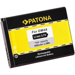 <b>Opis:</b><br><ul><li>Nadomestna baterija je izdelana po zasnovi in tehnologiji nemškega proizvajalca Patona, kar zagotavlja odlično kvaliteto<br></li><li>Najsodobnejša tehnologija omogoča veliko ciklov polnjenja in praznjenja<br></li><li>Li-Ion celice so prijazne okolju, obenem pa zagotavljajo delovanje brez spominskega učinka<br></li><li>Termično stikalo ščiti baterijske celice pred pregrevanjem, prenapolnitvijo in kratkim stikom<br></li><li>Visoka kapaciteta baterije, podaljšan čas delovanja pri mirovanju naprave, zelo počasno samopraznjenje<br></li><li>100% kompatibilnost z originalno baterijo</li><li>Baterijo polnimo z originalnim ali nadomestnim polnilcem</li><li>Certifikati CE in ROHS</li></ul><br><br><p><b>Originalne oznake:</b></p><ul><li>OM4A</li><li>SNN1218K</li><li>SNN5882A<br></li></ul><br><br><p><b>Primerno za:</b></p><p>Motorola:</p><ul><li>WX160, WX180, WX260, WX280, WX288, WX308, WX390, WX395, EX210, EX211, Gleam, Gleam Plus</li></ul><br><b>Lastnosti:</b><ul><li>Proizvajalec: Patona</li><li>Vrsta: Li-Ion</li><li>Napetost: 3,7 V</li><li>Kapaciteta: 600 mAh (2,22 Wh)</li></ul><br>