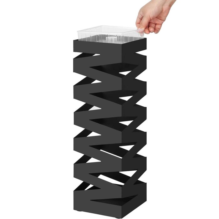 SONGMICS Kovinsko stojalo za dežnike s kljukicami in posodo za kapljice LUC16B - slika 2