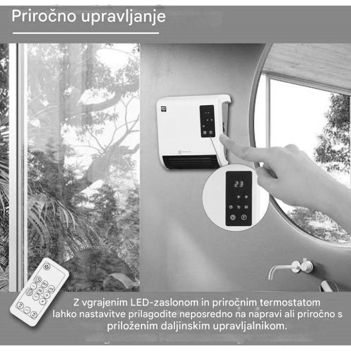 SHE kopalniški ventilatorski grelnik 2000 W - slika 2