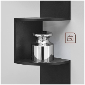 VASAGLE stenska kotna polica, črna | E-specialisti.si