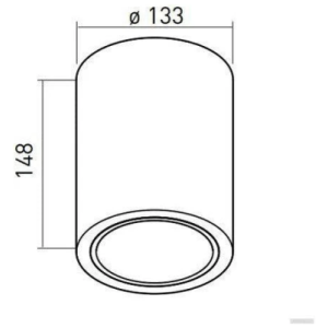 GTV stropna svetilka DRAGO 1xE27 230V IP20, črna | E-specialisti.si