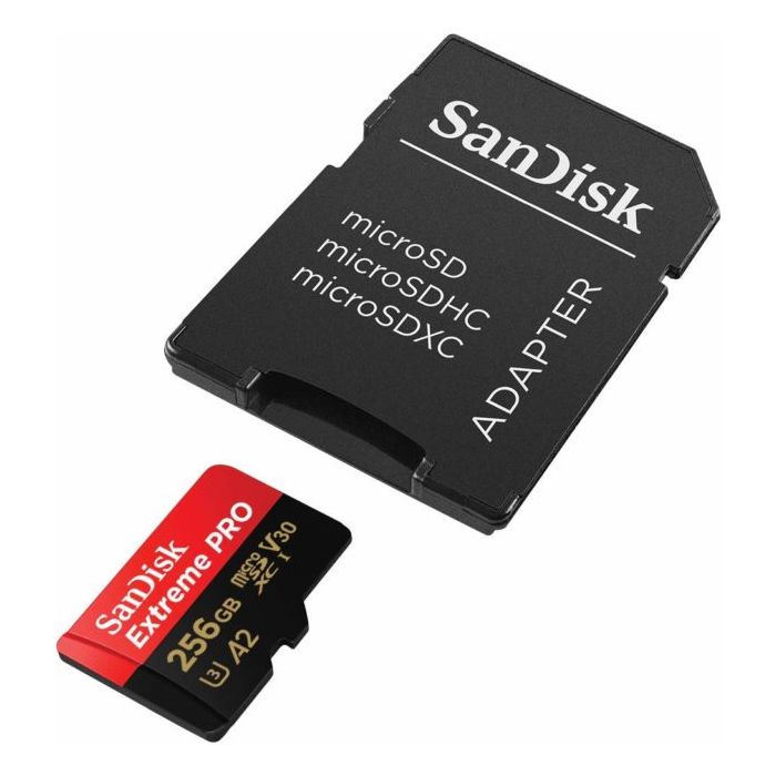 SanDisk Extreme PRO microSDXC 256GB + SD Adapter do 200MB/s/140MB/s A2 C10 V30 UHS-I U3 - slika 2