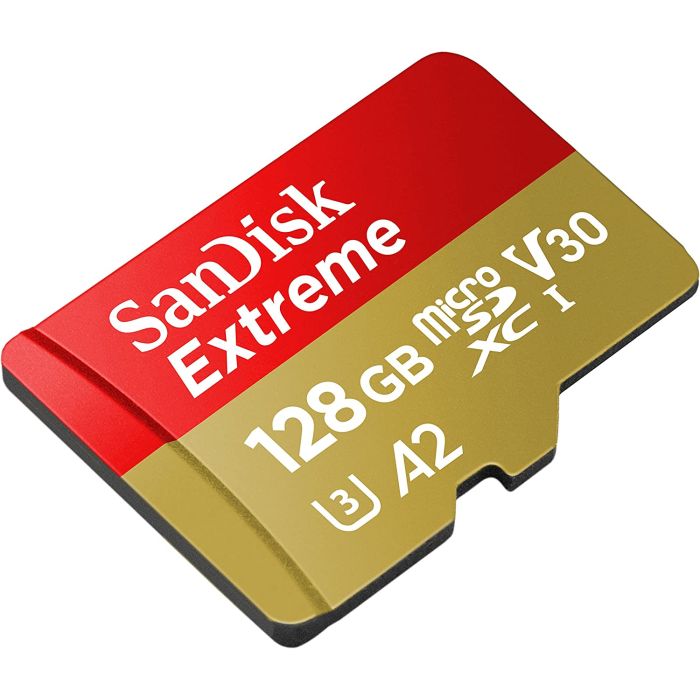 SanDisk Extreme microSDXC 128GB + SD Adapter 190MB/s & 90MB/s A2 C10 V30 UHS-I U3 - slika 2