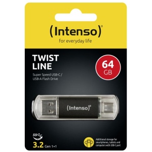 Intenso 64GB Twist Line USB 3.2 / USB-C spominski ključek