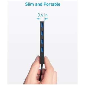 Anker Ultra Slim 4-port USB-C hub črn