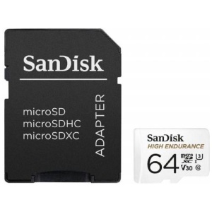SanDisk High Endurance video microSDHC 64GB + SD Adapter Full HD / 4K video
