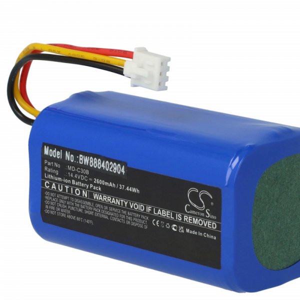 Baterija za Liectroux C30B / Blaupunkt Bluebot Xboost BPK-VCBB1XB, 2600 mAh - slika 2