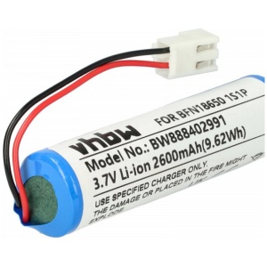 <br><b>Opis:</b><br><ul><li>Baterija za sesalnike Leifheit Dry & Clean</li><li>Nadomestna baterija je izdelana po zasnovi in tehnologiji nemškega proizvajalca VHBW, kar zagotavlja odlično kvaliteto<br></li><li>Najsodobnejša tehnologija omogoča veliko ciklov polnjenja in praznjenja<br></li><li>Li-Ion celice so prijazne okolju, obenem pa zagotavljajo delovanje brez spominskega učinka<br></li><li>Termično stikalo ščiti baterijske celice pred pregrevanjem, prenapolnitvijo in kratkim stikom<br></li><li>Visoka kapaciteta baterije, podaljšan čas delovanja pri mirovanju naprave, zelo počasno samopraznjenje<br></li><li>100% kompatibilnost z originalno baterijo</li><li>Baterijo polnimo z originalnim ali nadomestnim polnilcem</li><li>Certifikati CE in ROHS</li></ul><br><br><p><b>Originalne oznake:</b><br></p><ul><li>BFN18650 1S1P</li></ul><br><p><b>Primerno za:</b></p>Leifheit:<br><ul><li>Dry & Clean 51000, Dry & Clean 51002, Dry & Clean 51003, Dry & Clean 51113, Dry & Clean 51114, Dry & Clean 51003</li></ul><br><br><b>Lastnosti:</b><ul><li>Proizvajalec: VHBW</li><li>Vrsta: Li-Ion</li><li>Napetost: 3,7 V</li><li>Kapaciteta: 2.600 mAh (9,62 Wh)</li></ul><br>