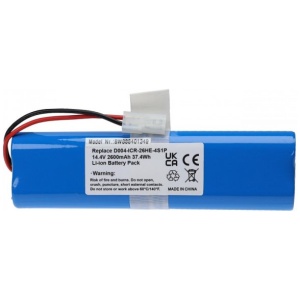 <br><b>Opis:</b><br><ul><li>Baterija za sesalnike Rowenta<br></li><li>Nadomestna baterija je izdelana po zasnovi in tehnologiji nemškega proizvajalca VHBW, kar zagotavlja odlično kvaliteto<br></li><li>Najsodobnejša tehnologija omogoča veliko ciklov polnjenja in praznjenja<br></li><li>Li-Ion celice so prijazne okolju, obenem pa zagotavljajo delovanje brez spominskega učinka<br></li><li>Termično stikalo ščiti baterijske celice pred pregrevanjem, prenapolnitvijo in kratkim stikom<br></li><li>Visoka kapaciteta baterije, podaljšan čas delovanja pri mirovanju naprave, zelo počasno samopraznjenje<br></li><li>100% kompatibilnost z originalno baterijo</li><li>Baterijo polnimo z originalnim ali nadomestnim polnilcem</li><li>Certifikati CE in ROHS</li></ul><br><br><p><b>Originalne oznake:</b><br></p><ul><li>D004-ICR-26HE-4S1P<br></li></ul><br><p><b>Primerno za:</b></p><p>Rowenta:<br></p><ul><li>RG7975WH/NS0, RG7987WH/NS0, RR7635, RR7635H/NS0, RR7635WH/NS0, RR7647, RR7647WH/NS0, RR7675, RR7675WH, RR7675WH/NS0, RR7675WHR/NS0, RR7687, 687WH/NS0, RR7687WHR/NS0, RR7935WH/NS0, RR7947WH/NS0, RR7975WH/NS0, RR7987WH/NS0, RR8567, RR8567WH/NS0, RR8575, RR8575WH/NS0, RR8577, RR8577WH/NS0, RR8585 , RR8585WH/NS0, RR8587, RR8587WH/NS0, RR8595, RR8595WH/NS0, RR8597, RR8597WH/NS0, X-PLORER 75, X-PLORER 75S, X-PLORER 75S+, X-PLORER 75 ZWIERZĄT, X-PLORER 95<br></li></ul><br><p>Tefal:</p><br><ul><li>RG7675, RG7675WH/NS0, RG7687, RG7687WH/NS0, RG8575, RG8575WH/NS0, RG8577, RG8577WH/NS0, RG8595, RG8595WH/NS0, RG8597, RG8597WH/NS0</li></ul><br><p>360:</p><br><ul><li>S6, S8</li></ul><br><p>OBH Nordica:</p><br><ul><li>OA8577, OA8577NH/NS0, X-PLORER 75S</li></ul><br><br><br><b>Lastnosti:</b><ul><li>Proizvajalec: VHBW</li><li>Vrsta: Li-Ion</li><li>Napetost: 14,4 V</li><li>Kapaciteta: 2.600 mAh (37,40 Wh)</li></ul><br>