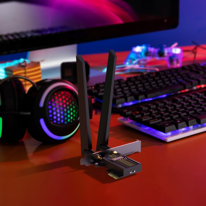 TP-LINK TBE400E Wi-Fi 7 BE6500 Bluetooth 5.4 PCIe mrežna kartica - slika 3