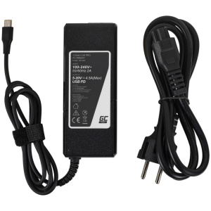 <p><b>Opis:</b></p><p>Kakovosten univerzalni polnilec za vse prenosnike, ki za polnjenje uporabljajo priključek USB-C. Polnilec ima zaščito pred prepolnjenjem, nadtokovno zaščito, temperaturno zaščito in certifikate CE in RoHS.</p><p><b>Vsebina kompleta:</b><br></p><ul><li>1 x napajalnik za prenosnik</li><li>1 x napajalni kabel (EU)</li></ul><br><p><b>Originalne oznake:</b></p><ul><li>4X20M26281</li><li>GX20P92530</li><li>ADLX65YLC2A<br></li><li>ADLX65YCC3A</li><li>ADLX65YDC3A</li><li>ADLX65YDC2A</li><li>ADLX65YLC3A</li><li>ADLX65YDC3D</li><li>ADLX65YCC3D</li><li>ADLX65YLC3D</li><li>ADLX65YAC3A</li><li>ADLX65YCC2A</li><li>ADLX65YAC2A</li><li>ADLX45YDC2A</li><li>ADLX45UDCU2A</li><li>ADLX45YCC2A</li><li>ADLX45YCC3A</li><li>ADLX45YCC3D</li><li>ADLX45YLC3D</li><li>ADLX45YDC3D</li><li>GX20M33579</li><li>GX20P92530</li><li>GX20P92524</li><li>GX20U90488</li><li>4X20E75131</li><li>4X20M26252</li><li>4X20M26268</li><li>4GX20N20876</li><li>4X20E75132</li><li>4X20E75135</li><li>4X20V07881</li><li>4X20E75137</li><li>SA10M13947</li><li>00HM664</li><li>01FR025</li><li>01FR031</li><li>01FR024</li><li>01FR027</li><li>5A10K34723</li><li>AD045G4</li><li>5A10K34713</li><li>SA10M13945</li><li>00HM633</li><li>00HM642</li><li>00HM651</li><li>ADLX65YDC2A</li></ul><br><b>Primerno za:</b><br><div>Acer:<div><ul><li></li><li>Nitro 5, Nitro 5 Spin NP515-51</li></ul><br>Apple:</div><div><ul><li></li><li>MacBook 12, MacBook Air, MacBook Pro</li></ul><br>Asus:</div><div><ul><li>AsusPRO B9440, AsusPRO B9440U, AsusPRO B9440UA, ZenBook 13, ZenBook 14, Zenbook 14, ZenBook 3, ZenBook Duo, ZenBook Flip, ZenBook S, ZenBook UX393, ZenBook UX393E, ZenBook UX393EA, ZenBook UX393J, ZenBook UX393JA<br></li></ul><br>Dell:</div><div><ul><li>Chromebook 11, Chromebook 13, Chromebook 14, Inspiron 13, Inspiron 14, Inspiron 14R, Inspiron 15, Inspiron 17, Latitude 3120, Latitude 3300, Latitude 3301, Latitude 3320, Latitude 3400, Latitude 3410, Latitude 3420, Latitude 3480, Latitude 3488, Latitude 3490, Latitude 3500, Latitude 3510, Latitude 3520, Latitude 3590, Latitude 5285, Latitude 5289, Latitude 5300, Latitude 5310, Latitude 5320, Latitude 5410, Latitude 5510, Latitude 7200, Latitude 7210, Latitude 7300, Latitude 7310, Latitude 7320, Latitude 7400, Latitude 7410, Latitude 7420, Latitude 7424, Latitude 7520, Latitude 9410, Latitude 9420, Latitude 9510, Latitude 9520, Latitude Chromebook, Precision 3550, Venue 10, Vostro 5310, Vostro 5390, XPS 13, XPS 15</li></ul><br>HP:</div><div><ul><li>Elite Dragonfly, Elite x2, Elite X2, EliteBook 1040, EliteBook 735, EliteBook 745, EliteBook 755, EliteBook 830, EliteBook 835, EliteBook 840, EliteBook 845, EliteBook 850, EliteBook 855, EliteBook x360, EliteBook X360, Envy 13, Envy 13T, Envy 17, Envy 17M, Envy 17T, Envy X360, Envy x360, Pro x2, ProBook 430, ProBook 440, ProBook 445, ProBook 445R, ProBook 450, ProBook 455, ProBook 455R, ProBook 470, ProBook 630, ProBook 635, ProBook 640, ProBook 650, Spectre 13, Spectre Folio, Spectre x2, Spectre x360, ZBook 14u, ZBook 14U, ZBook 15U, ZBook Firefly</li></ul><br>Huawei:</div><div><ul><li>MateBook</li></ul><br>HP:</div><div><ul><li>100w Gen, 14e Chromeboook, 14W Gen, 300e Chromebook, 300w Gen, 500e Chromebook, 500w Gen, Chromebook 100e, Ducati 5, IdeaPad 5, IdeaPad 730S, IdeaPad 730s, IdeaPad Flex, IdeaPad S540, IdeaPad S940, IdeaPad Slim, IdeaPad Yoga, Slim 7, Tablet 10, ThinkBook 13s, ThinkBook 13x, ThinkBook 14, ThinkBook 14s, ThinkBook 15, Thinkbook Plus, ThinkBook Plus, ThinkPad 11e, ThinkPad 25, ThinkPad A275, ThinkPad A285, ThinkPad A475, ThinkPad A485, ThinkPad E14, ThinkPad E15, ThinkPad E480, ThinkPad E485, ThinkPad E490, ThinkPad E490s, ThinkPad E495, ThinkPad E580, ThinkPad E585, ThinkPad E590, ThinkPad E595, ThinkPad L13, ThinkPad L14, ThinkPad L15, ThinkPad L380, Thinkpad L380, ThinkPad L390, ThinkPad L480, ThinkPad L490, ThinkPad L580, ThinkPad L590, ThinkPad P14s, ThinkPad P15s, ThinkPad P43s, ThinkPad P51S, ThinkPad P51s, ThinkPad P52s, ThinkPad P53s, ThinkPad T14, ThinkPad T14s, ThinkPad T15, ThinkPad T470, ThinkPad T470S, ThinkPad T480, ThinkPad T480s, ThinkPad T490, ThinkPad T490S, ThinkPad T495, ThinkPad T495s, ThinkPad T570, ThinkPad T580, ThinkPad T590, ThinkPad X1, ThinkPad X12, ThinkPad X13, ThinkPad X270, Thinkpad X280, ThinkPad X390, ThinkPad X395, ThinkPad Yoga, Yoga 720, Yoga 730, Yoga 9, Yoga 910, Yoga 920, Yoga C740, Yoga C930, Yoga Duet, Yoga Duet 7-13ITL6, Yoga S730, Yoga S940, Yoga Slim 7-13ACN05 LAPTOP IdeaPad, Yoga Slim 7-13ITL05 LAPTOP IdeaPad, Yoga Slim 7-14ITL05 LAPTOP IdeaPad, Yoga Slim 7-15ITL05 LAPTOP IdeaPad</li></ul><br>Porsche:</div><div><ul><li>Design Book</li></ul><br>Samsung:</div><div><ul><li>9 NP900X3T, 9 Pro NP940X5M, 9 Pro NP940X5N</li></ul><br></div><div>Xiaomi:</div><div><ul><li>Mi Notebook Pro</li></ul><br></div></div><b>Lastnosti:</b><ul><li>Proizvajalec: Green Cell</li><li>Moč: 90 W</li><li>Barva: črna</li><li>Vhodna napetost: 100-240 V</li><li>Izhodna napetost: 20 V (4,5 A), 20 V (3,25 A), 15 V (3 A), 12 V (3 A), 9 V (3 A), 5 V (3 A)</li><li>Tok: 4,5 A</li><li>Priključek: USB-C</li></ul><br>