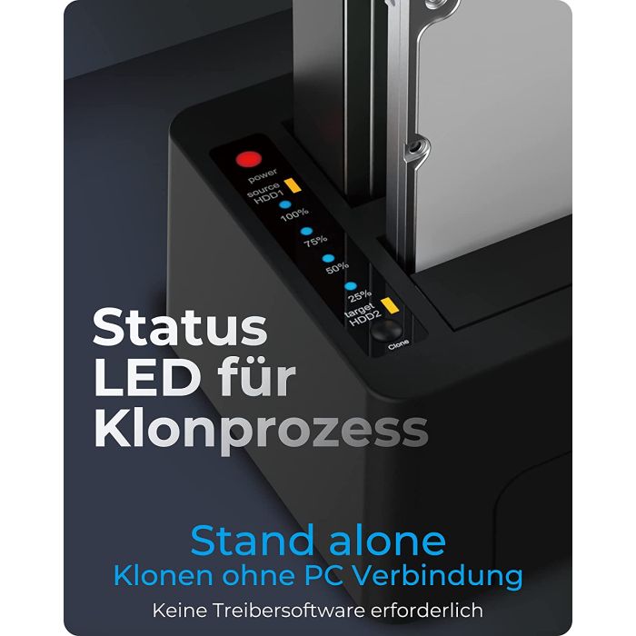 IcyBox IB-1232CL-U3 docking & clone postaja za 2