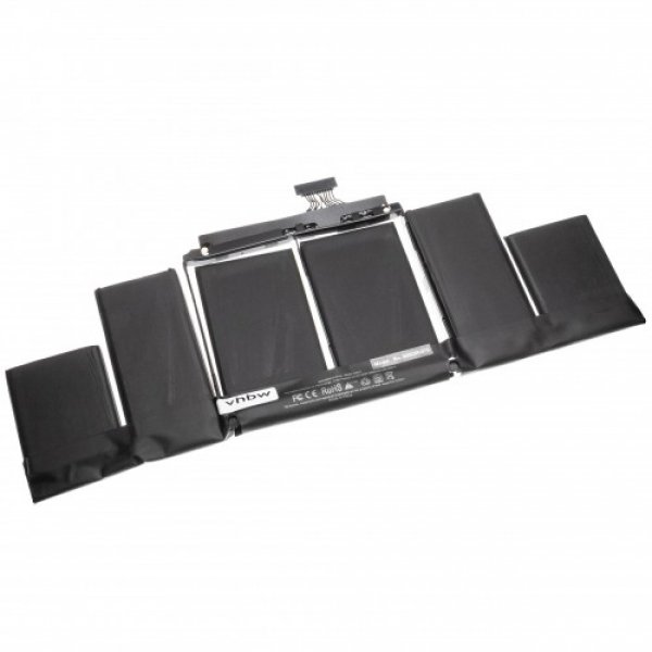 Opis:Nadomestna baterija je izdelana po zasnovi in tehnologiji nemškega proizvajalca VHBW, kar zagotavlja odlično kvalitetoNajsodobnejša tehnologija omogoča veliko ciklov polnjenja in praznjenjaLi-Polymer celice so prijazne okolju, obenem pa zagotavljajo delovanje brez spominskega učinkaTermično stikalo ščiti baterijske celice pred pregrevanjem, prenapolnitvijo in kratkim stikomVisoka kapaciteta baterije, podaljšan čas delovanja pri mirovanju naprave, zelo počasno samopraznjenje100% kompatibilnost z originalno baterijoBaterijo polnimo z originalnim ali nadomestnim polnilcemCertifikati CE in ROHSOriginalne oznake:A1417Primerno za:Apple: MacBook Pro Core i7 2.3 15" Retina, MacBook Pro Core i7 2.4 15" Retina 2013, MacBook Pro Core i7 2.6 15" Retina, MacBook Pro Core i7 2.7 15" Retina, MacBook Pro Core i7 2.7 15" Retina 2013, MacBook Pro Core i7 2.7GHz 15 inch Retina Early 2013, MacBook Pro Core i7 2.8 15" Retina 2013, MacBook Pro Core i7 2.8GHz 15 inch Retina Early 2013, MC975LL/A, MC976LL/A, MD831LL/A, ME664LL/A, ME665LL/A, Apple MacBook Pro 15 A1398 (2012, 2013, 2014)Lastnosti:Proizvajalec: VHBWVrsta: Li-PolymerNapetost: 10,95 VKapaciteta: 8.460 mAh (92,6 Wh)