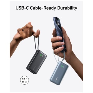 Anker 545 Nano powerbank 10K z vgrajenim kablom USB-C