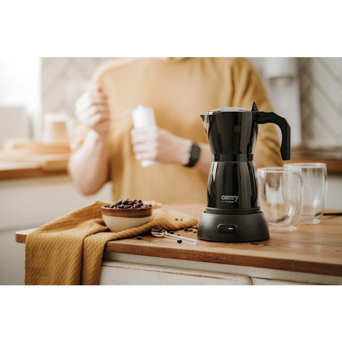 Camry Bela Električna Moka Kafetiera 300ML CR4415B črna - slika 4