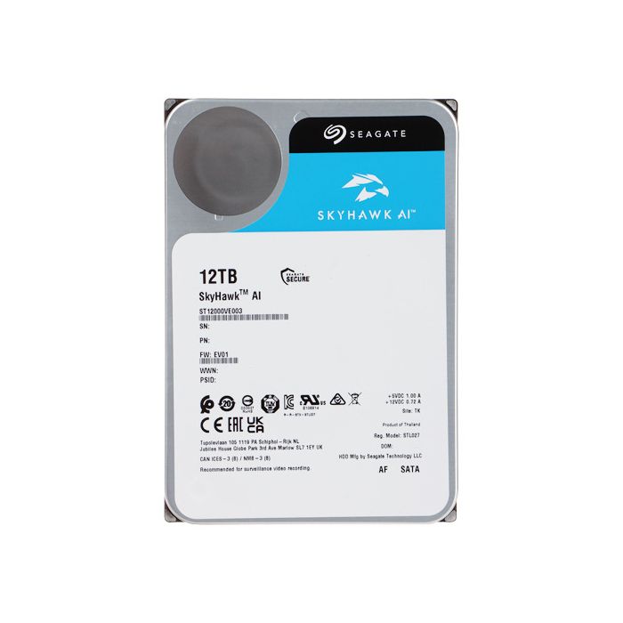 Seagate 12TB SkyHawk AI 3,5" SATA 6Gb/s 7200rpm 512MB HDD disk - slika 3