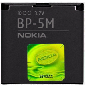 <b>Opis:</b><br><ul><li><b>Originalne oznake:</b></p><ul><li>BP-5M<br></li></ul><br><p><b>Primerno za:</b></p><ul></ul><br><p>Nokia:<br></p><ul><li>5610, 5610 XpressMusic, 5700, 5700 XpressMusic, 5710 XpressMusic, 6110 Classic, 6110 Navigator, 6220 Classic, 6290, 6500s, 6500 Slide, 7379,&nbsp;7390, 8600, 8600 Luna</li></ul><br>Golistar:<br><ul><li>GPS Tracker GT68</li></ul><br><ul></ul><br>Telefunken:<br><ul><li>Eurofon T900<br></li></ul><br><br><b>Lastnosti:</b><ul><li>Proizvajalec: Nokia</li><li>Vrsta: Li-Ion</li><li>Napetost: 3,7 V</li><li>Kapaciteta: 900 mAh (3,33 Wh)</li></ul><br>
