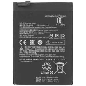 <br><b>Opis:</b><br><ul><li><b>Originalna baterija proizvajalca Xiaomi</b><br></li><li>Najsodobnejša tehnologija omogoča veliko ciklov polnjenja in praznjenja<br></li><li>Li-Polymer celice so prijazne okolju, obenem pa zagotavljajo delovanje brez spominskega učinka<br></li><li>Termično stikalo ščiti baterijske celice pred pregrevanjem, prenapolnitvijo in kratkim stikom<br></li><li>Visoka kapaciteta baterije, podaljšan čas delovanja pri mirovanju naprave, zelo počasno samopraznjenje<br></li><li>100% kompatibilnost z originalno baterijo</li><li>Baterijo polnimo z originalnim ali nadomestnim polnilcem</li><li>Certifikati CE in ROHS</li></ul><br><br><p><b>Originalne oznake:</b><br></p><ul><li>BP42</li></ul><br><p><b>Primerno za:</b></p>Xiaomi:<ul><li>Mi 11 Lite,&nbsp;M2101K9AG, M2101K9AI</li><li>Mi 11 Lite 5G,&nbsp;M2101K9G, M2101K9C, M2101K9R</li><li>Mi 11 Lite 5G NE,&nbsp;2109119DG, 2107119DC, 2109119DI</li></ul><br><b>Lastnosti:</b><ul><li>Proizvajalec: Xiaomi</li><li>Vrsta: Li-Polymer</li><li>Napetost: 3,87 V</li><li>Kapaciteta: 4.250 mAh (16,4 Wh)</li></ul><br>