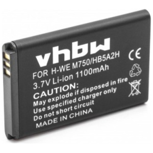 <b>Opis:</b><br><ul><li>Nadomestna baterija je izdelana po zasnovi in tehnologiji nemškega proizvajalca VHBW, kar zagotavlja odlično kvaliteto<br></li><li>Najsodobnejša tehnologija omogoča veliko ciklov polnjenja in praznjenja<br></li><li>Li-Ion celice so prijazne okolju, obenem pa zagotavljajo delovanje brez spominskega učinka<br></li><li>Termično stikalo ščiti baterijske celice pred pregrevanjem, prenapolnitvijo in kratkim stikom<br></li><li>Visoka kapaciteta baterije, podaljšan čas delovanja pri mirovanju naprave, zelo počasno samopraznjenje<br></li><li>100% kompatibilnost z originalno baterijo</li><li>Baterijo polnimo z originalnim ali nadomestnim polnilcem</li><li>Certifikati CE in ROHS</li></ul><br><br><p><b>Originalne oznake:</b></p><ul><li>BTR7519</li><li>HB5A2H</li><li>CS-HUM750SL<br></li></ul><br><br><p><b>Primerno za:</b></p><p>Huawei:</p><ul><li>C5730, C8000, C8100, E5805, EC5808, HB5A2H, HiQQ, M228, M750, M750, MOT EX300, PINNACLE 2 M636, Pulse Mini, T550, T550+, T552, T-Mobile Tap, U1860, U3100, U7510, U7519, U7519, U7520, U8100, U8110, U8500, VERGE M570<br></li></ul><br><b>Lastnosti:</b><ul><li>Proizvajalec: VHBW</li><li>Vrsta: Li-Ion</li><li>Napetost: 3,7 V</li><li>Kapaciteta: 1.100 mAh (4,07 Wh)</li></ul><br>
