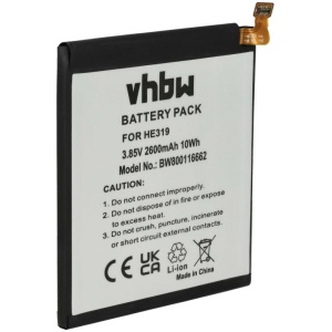 <b>Opis:</b><br><ul><li>Nadomestna baterija je izdelana po zasnovi in tehnologiji nemškega proizvajalca VHBW, kar zagotavlja odlično kvaliteto<br></li><li>Najsodobnejša tehnologija omogoča veliko ciklov polnjenja in praznjenja<br></li><li>Li-Polymer celice so prijazne okolju, obenem pa zagotavljajo delovanje brez spominskega učinka<br></li><li>Termično stikalo ščiti baterijske celice pred pregrevanjem, prenapolnitvijo in kratkim stikom<br></li><li>Visoka kapaciteta baterije, podaljšan čas delovanja pri mirovanju naprave, zelo počasno samopraznjenje<br></li><li>100% kompatibilnost z originalno baterijo</li><li>Baterijo polnimo z originalnim ali nadomestnim polnilcem</li><li>Certifikati CE in ROHS</li></ul><br><br><p><b>Originalne oznake:</b></p><ul><li>HE319<br></li></ul><br><p><b>Primerno za:</b></p><ul></ul><br>Nokia:<br><ul><li>Nokia 3, TA-1020, TA-1028, TA-1032, TA-1038</li></ul><br><b>Lastnosti:</b><ul><li>Proizvajalec: VHBW</li><li>Vrsta: Li-Polymer</li><li>Napetost: 3,85 V</li><li>Kapaciteta: 2.600 mAh (10,01 Wh)</li></ul><br>