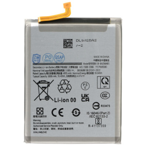 <b>Opis:</b><br><ul><li>Nadomestna baterija je izdelana po zasnovi in tehnologiji nemškega proizvajalca MPS, kar zagotavlja odlično kvaliteto<br></li><li>Najsodobnejša tehnologija omogoča veliko ciklov polnjenja in praznjenja<br></li><li>Li-Polymer celice so prijazne okolju, obenem pa zagotavljajo delovanje brez spominskega učinka<br></li><li>Termično stikalo ščiti baterijske celice pred pregrevanjem, prenapolnitvijo in kratkim stikom<br></li><li>Visoka kapaciteta baterije, podaljšan čas delovanja pri mirovanju naprave, zelo počasno samopraznjenje<br></li><li>100% kompatibilnost z originalno baterijo</li><li>Baterijo polnimo z originalnim ali nadomestnim polnilcem</li><li>Certifikati CE in ROHS</li></ul><br><br><p><b>Originalne oznake:</b></p><ul><li>EB-BA256ABS</li></ul><br><br><p><b>Primerno za:</b></p><p>Samsung:</p><ul><li>Galaxy A25, SM-A256, SM-A256E, SM-A256E/DS, SM-A256E/DSN, SM-A256B, SM-A256B/DS, SM-A256B/DSN, SM-A256U, SM-A256U1</li><li>Galaxy A55, SM-A556, SM-A556V, SM-A556B, SM-A556B/DS, SM-A556E, SM-A556E/DS, SM-A5560</li></ul><br><b>Lastnosti:</b><ul><li>Proizvajalec: Samsung</li><li>Vrsta: Li-Polymer</li><li>Napetost: 3,88 V</li><li>Kapaciteta: 5.000 mAh (19,40 Wh)</li></ul><br>