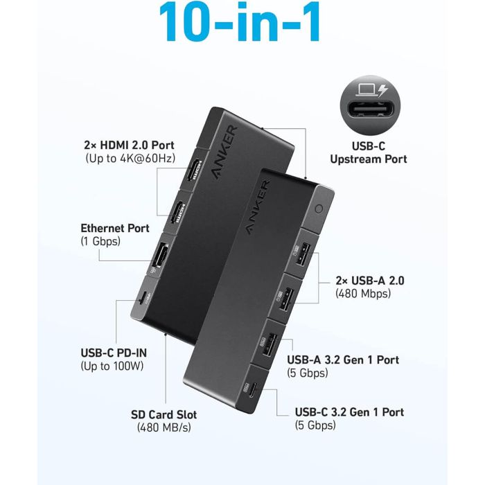 Anker 364 USB-C Hub, 10v1 - slika 3