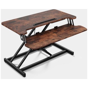 VonHaus Nastavek za stoječo pisalno mizo – temen les