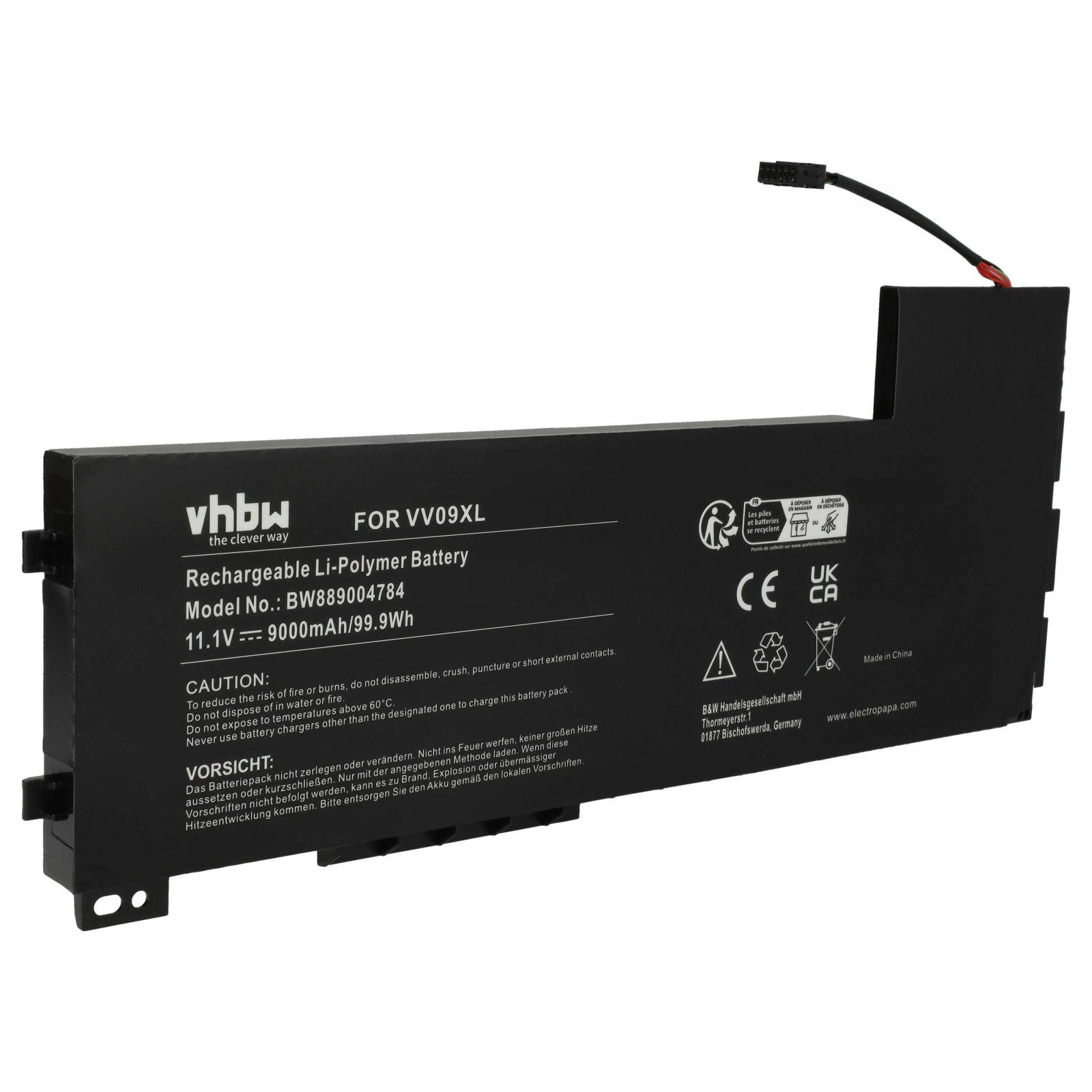 Baterija za HP ZBook 15 G3 / 15 G4, VV09XL, 9000 mAh - slika 2