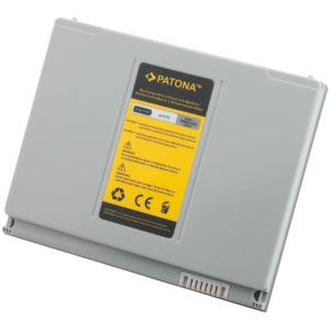 <b>Opis:</b><br><ul><li>Nadomestna baterija je izdelana po zasnovi in tehnologiji nemškega proizvajalca Patona, kar zagotavlja odlično kvaliteto<br></li><li>Najsodobnejša tehnologija omogoča veliko ciklov polnjenja in praznjenja<br></li><li>Li-Ion celice so prijazne okolju, obenem pa zagotavljajo delovanje brez spominskega učinka<br></li><li>Termično stikalo ščiti baterijske celice pred pregrevanjem, prenapolnitvijo in kratkim stikom<br></li><li>Visoka kapaciteta baterije, podaljšan čas delovanja pri mirovanju naprave, zelo počasno samopraznjenje<br></li><li>100% kompatibilnost z originalno baterijo</li><li>Baterijo polnimo z originalnim ali nadomestnim polnilcem</li><li>Certifikati CE in ROHS</li></ul><br><p><b>Originalne oznake:</b></p><ul><li>A1150 <br></li><li>A1175 <br></li><li>A1260 <br></li><li>MA463 <br></li><li>MA463CH/A<br></li><li>MA463J/A <br></li><li>MA463KH/A <br></li><li>MA463LL <br></li><li>MA463LL/A <br></li><li>MA463ZH/A <br></li><li>MA463ZH/HD100 <br></li><li>MA609J/A<br></li><li>MA610LL<br></li><li>MA895J/A<br></li></ul><br><br><br><p><b>Primerno za:</b></p><ul><li>Apple MacBook Pro 15"<br></li></ul><br><b>Lastnosti:</b><ul><li>Proizvajalec: Patona</li><li>Barva: srebrna</li><li>Vrsta: Li-Ion</li><li>Napetost: 10,8 V</li><li>Kapaciteta: 5.600 mAh (60 Wh)</li><li>Število celic: 6</li></ul><br>