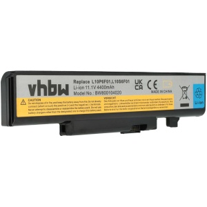 <br><b>Opis:</b><br><ul><li>Nadomestna baterija je izdelana po zasnovi in tehnologiji nemškega proizvajalca VHBW, kar zagotavlja odlično kvaliteto<br></li><li>Najsodobnejša tehnologija omogoča veliko ciklov polnjenja in praznjenja<br></li><li>Li-Ion celice so prijazne okolju, obenem pa zagotavljajo delovanje brez spominskega učinka<br></li><li>Termično stikalo ščiti baterijske celice pred pregrevanjem, prenapolnitvijo in kratkim stikom<br></li><li>Visoka kapaciteta baterije, podaljšan čas delovanja pri mirovanju naprave, zelo počasno samopraznjenje<br></li><li>100% kompatibilnost z originalno baterijo</li><li>Baterijo polnimo z originalnim ali nadomestnim polnilcem</li><li>Certifikati CE in ROHS</li></ul><br><br><p><b>Originalne oznake:</b><br></p><ul><li>57Y6625</li><li>57Y6626</li><li>L10P6F01</li><li>L10S6F01</li><li>L10S6Y02<br></li></ul><br><p><b>Primerno za:</b></p><p>Lenovo:</p><ul><li><li>IdeaPad Y470, IdeaPad Y470A, IdeaPad Y470D, IdeaPad Y470G, IdeaPad Y470M, IdeaPad Y470N, IdeaPad Y470P, IdeaPad Y471, IdeaPad Y471A, IdeaPad Y471D, IdeaPad Y471G, IdeaPad Y471M, IdeaPad Y471N, IdeaPad Y471P, IdeaPad Y570, IdeaPad Y570A, IdeaPad Y570D, IdeaPad Y570M, IdeaPad Y570N, IdeaPad Y570NT, IdeaPad Y570P</li></li></ul><br><b>Lastnosti:</b><ul><li>Proizvajalec: VHBW</li><li>Barva: črna</li><li>Vrsta: Li-Ion</li><li>Napetost: 11,1 V</li><li>Kapaciteta: 4.400 mAh</li><li>Število celic: 6</li></ul><br>