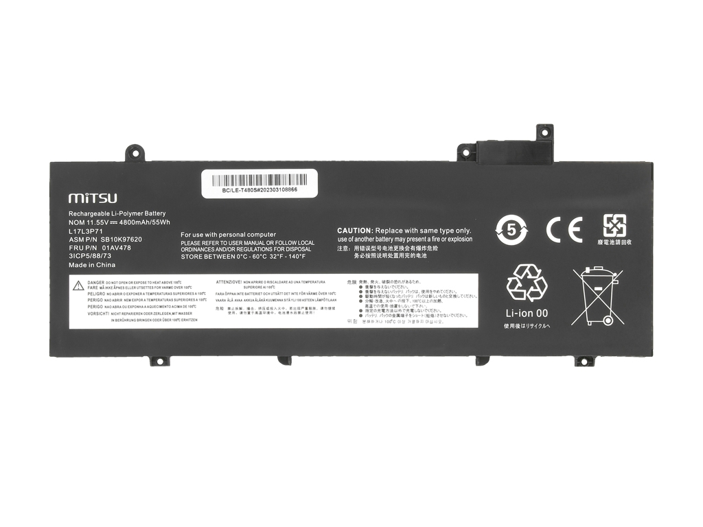 Baterija za Lenovo Thinkpad T480s, 4650 mAh - slika 5