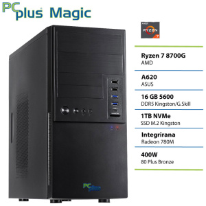 PCPLUS Magic Ryzen 7 8700G 16GB 1TB SSD namizni računalnik