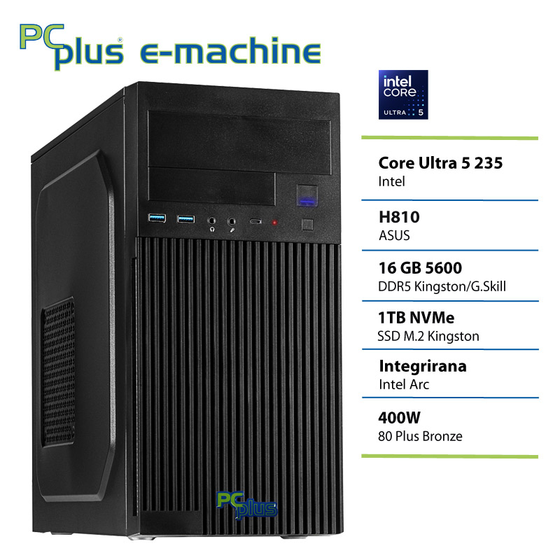 PCPLUS e-machine Ultra 5 235 16GB 1TB SSD namizni računalnik