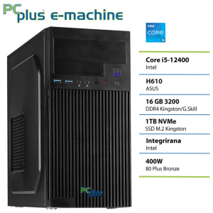PCPLUS e-machine i5 12400 16GB 1TB SSD namizni računalnik