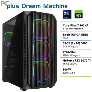 PCPLUS Dream Machine Ultra 7 265KF 32GB 2TB SSD RTX 5070Ti 16GB gaming namizni računalnik