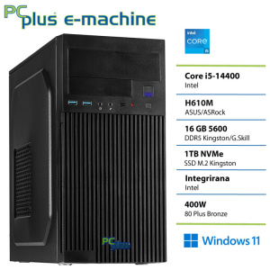 PCPLUS e-machine i5 14400 16GB DDR5 1TB SSD Windows 11 Home namizni računalnik