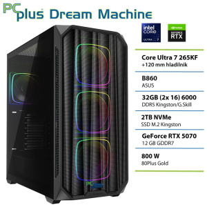 PCPLUS Dream Machine Ultra 7 265KF 32GB 2TB SSD RTX 5070 12GB gaming namizni računalnik