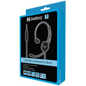 Sandberg USB Office Headset Pro Mono slušalke z mikrofonom