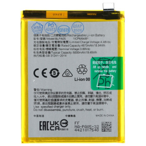 <br><b>Opis:</b><br><ul><li>Nadomestna baterija je izdelana po zasnovi in tehnologiji nemškega proizvajalca MPS, kar zagotavlja odlično kvaliteto<br></li><li>Najsodobnejša tehnologija omogoča veliko ciklov polnjenja in praznjenja<br></li><li>Li-Polymer celice so prijazne okolju, obenem pa zagotavljajo delovanje brez spominskega učinka<br></li><li>Termično stikalo ščiti baterijske celice pred pregrevanjem, prenapolnitvijo in kratkim stikom<br></li><li>Visoka kapaciteta baterije, podaljšan čas delovanja pri mirovanju naprave, zelo počasno samopraznjenje<br></li><li>100% kompatibilnost z originalno baterijo<br></li><li>Baterijo polnimo z originalnim ali nadomestnim polnilcem<br></li><li>Certifikati CE in ROHS</li></ul><br><br><p><b>Originalne oznake:</b><br></p><ul><li>BLPA05</li></ul><br><p><b>Primerno za:</b></p><p>Oppo:</p><ul><li>Reno10,&nbsp;CPH2531</li></ul><br><br><b>Lastnosti:</b><ul><li>Proizvajalec: MPS</li><li>Vrsta: Li-Polymer</li><li>Napetost: 3,89 V</li><li>Kapaciteta: 5.000 mAh  (19,45 Wh)</li></ul><br>