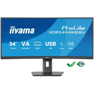 86,4 cm (34″), 3440 x 1440, 0,4 ms, 2x HDMI, DisplayPort, USB 3.0, static contrast: 3000:1 / dynamic contrast: , 350 cd/m2, 178°/178°