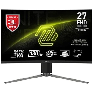 68,6 cm (27″), 1920 x 1080, 0,5 ms, 2x HDMI, DisplayPort, static contrast: 3000:1 / dynamic contrast: , 250 cd/m2, 178°/178°