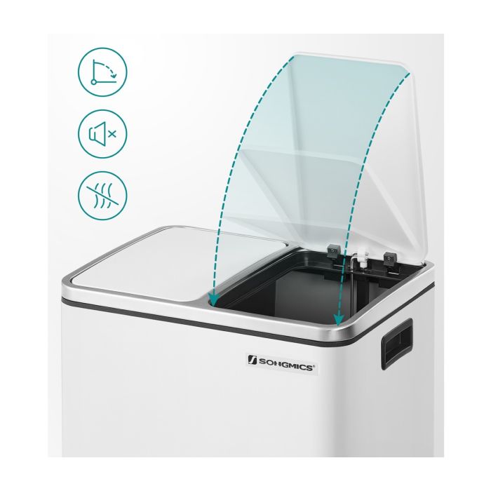 SONGMICS kuhinjski koš za smeti, 2 x 15 L - slika 2