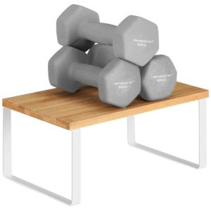 SONGMICS 2x organizator polic bela bambu, KCS02NW | E-specialisti.si