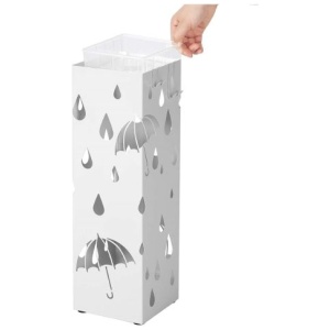 SONGMICS Kovinsko stojalo za dežnike s kljukicami in posodo za kapljice LUC49B | E-specialisti.si