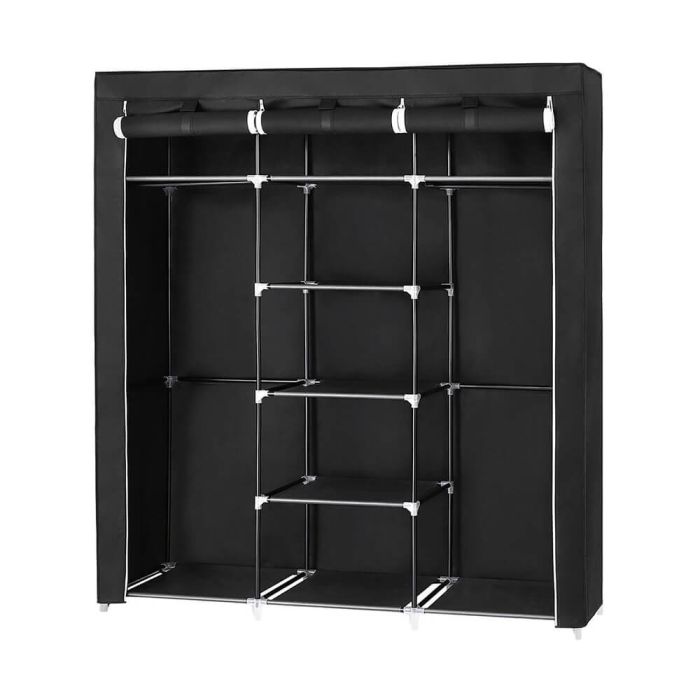 SONGMICS platnena garderobna omara, črna, RYG12B - slika 3