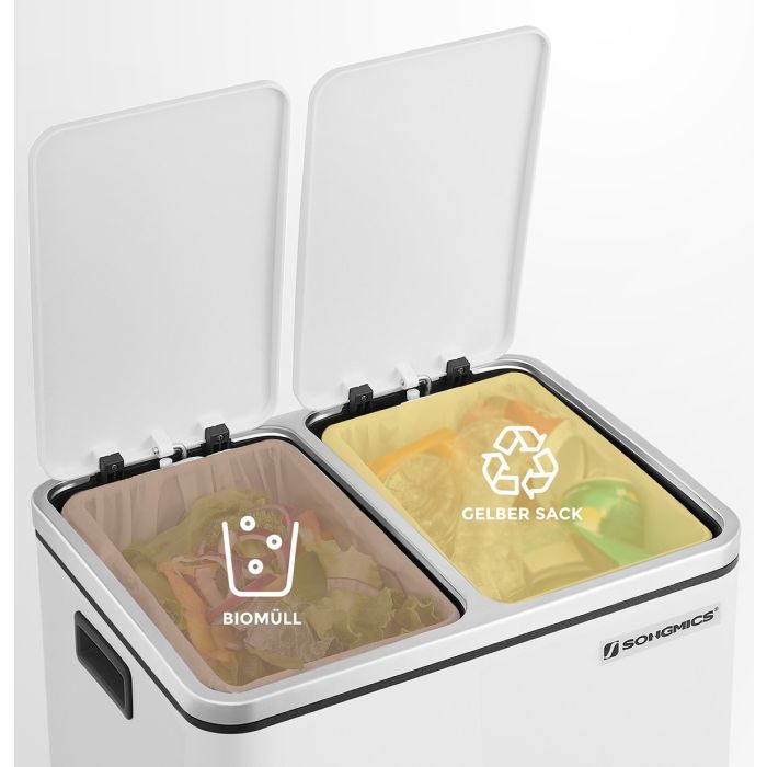 SONGMICS kuhinjski koš za smeti, 2 x 15 L - slika 4