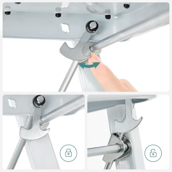 SONGMICS dvojna stopnična lestev GSL12WT - slika 4